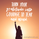 Turn Your Gratitude into the Courage to Tear and Mend